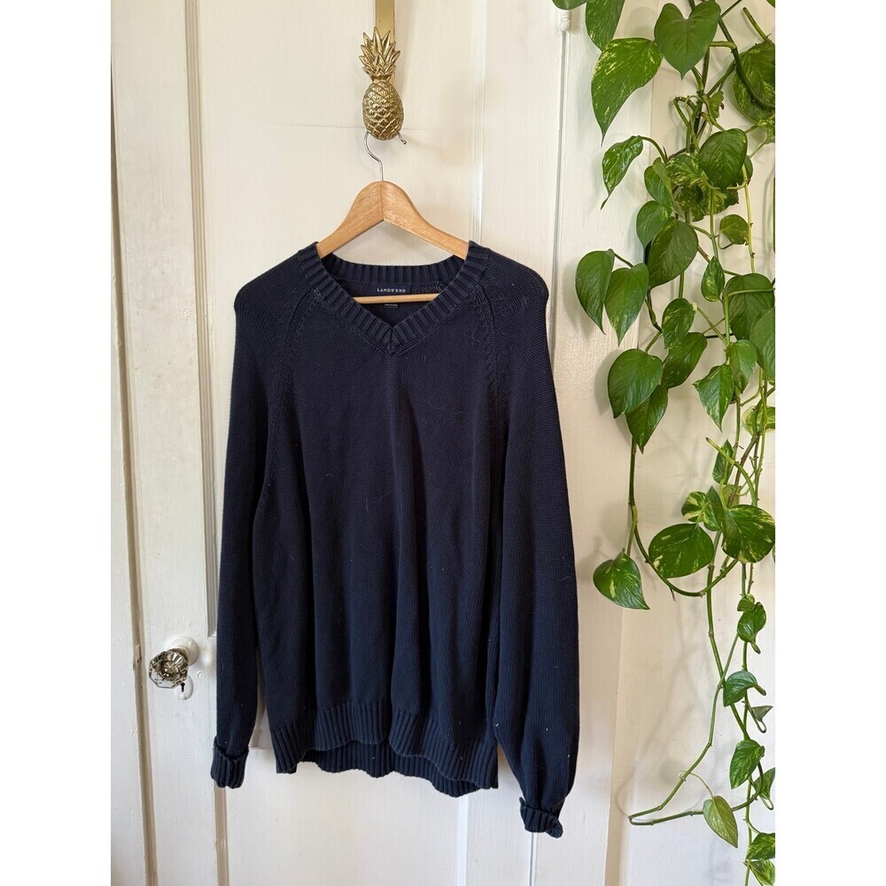 Lands End size X large dark blue sweater